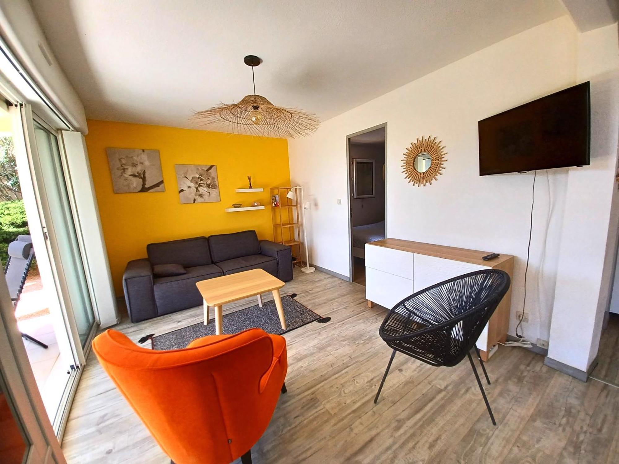 Plain-Pied Jardin 6 Personnes Clim Vue Mer Parking Wifi Terrasse Piscine Dans La Residence Saint-Pierre-la-Mer  Exterior foto